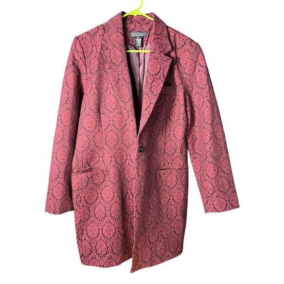 Dialogue women’s maroon and black tapestry coat 16 vintage - Picture 2 of 5